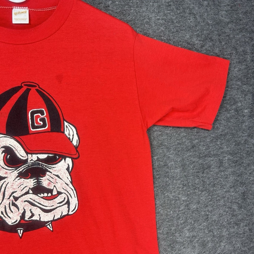 Vintage 70s University of Georgia T Shirt Mens S (Tag M) Red single stitch - Picture 5 of 14